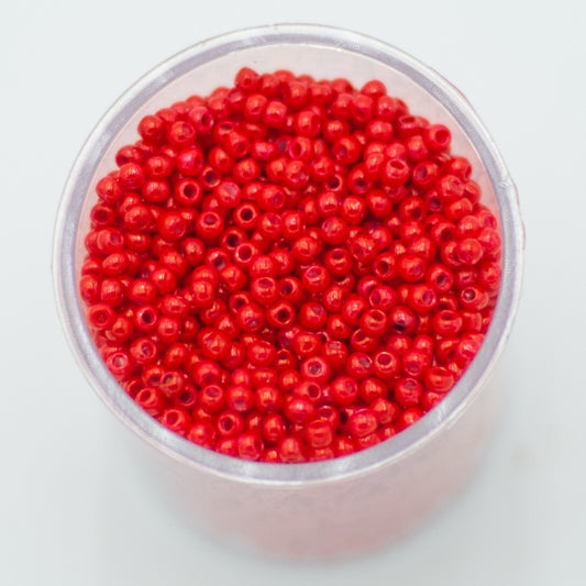 Czech Seed Beads, 10/0 – Bright Red (10g)