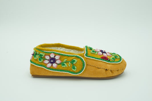 Women's Ladybird Beaded Suede Moccasin