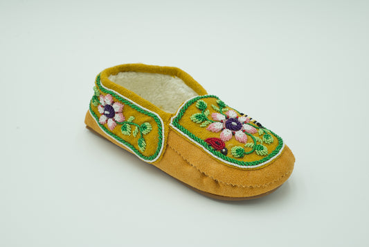 Women's Ladybird Beaded Suede Moccasin